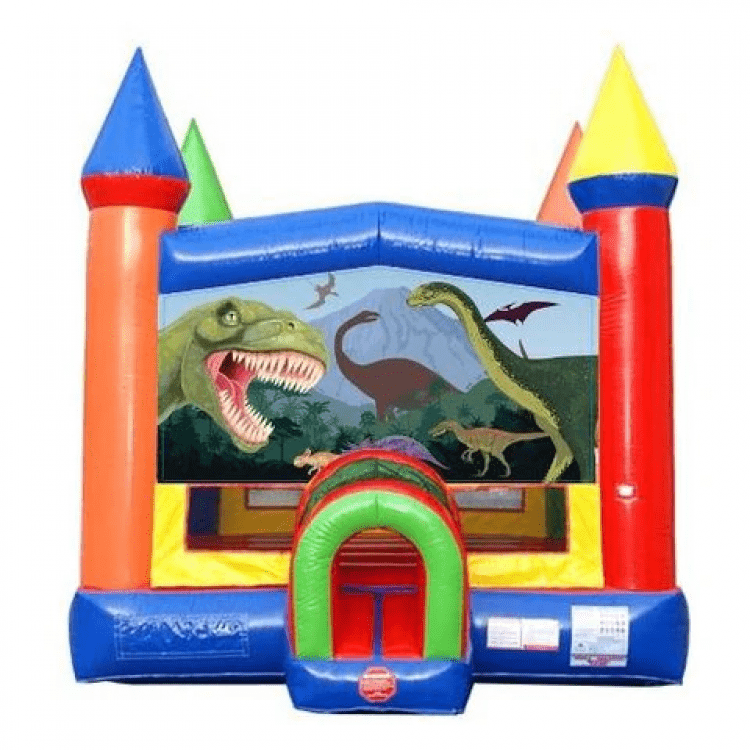 Dinasour Themed Rainbow Modular Bounce House