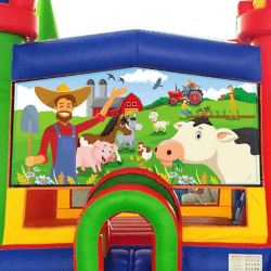 Farm Rainbow Bounce House